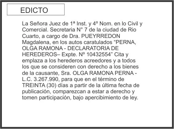 EDICTO