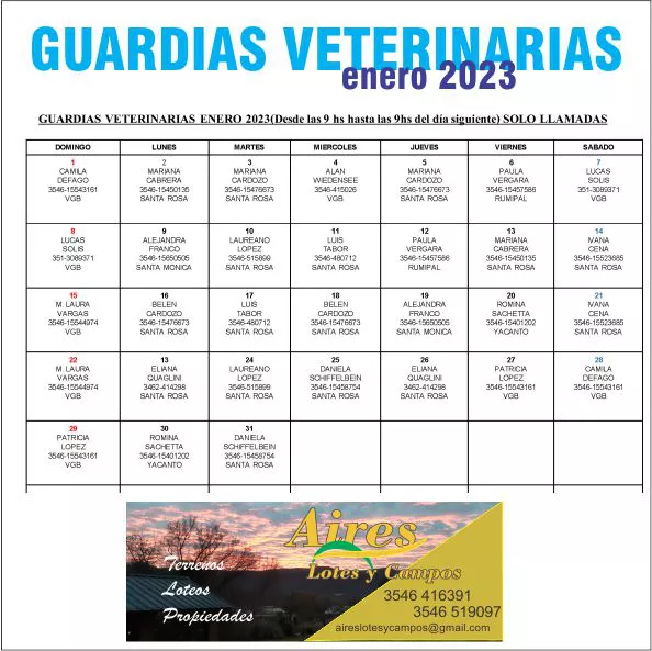 GUARDIAS ENERO23