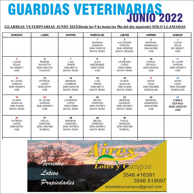 GUARDIAS JUNIO