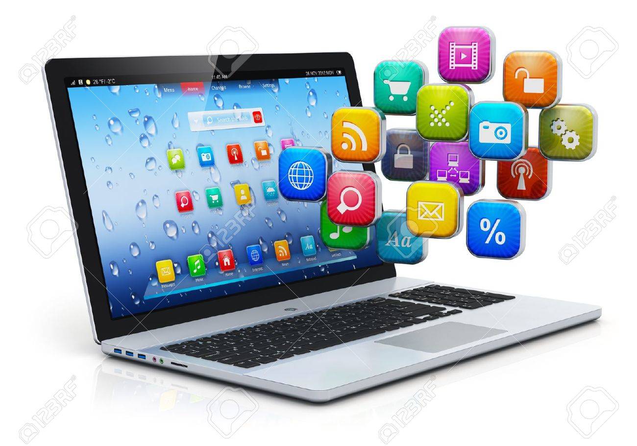 18457436-movilidad-ordenador-comunicación-por-internet-y-la-computación-en-nube-laptop-concepto-blanco-con-la-nube-