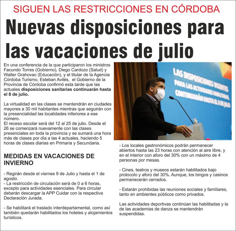 nuevas dispociciones